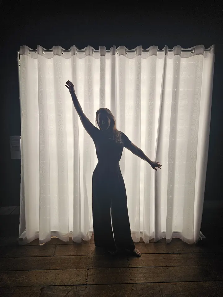 Retrato com luz LEDWindow