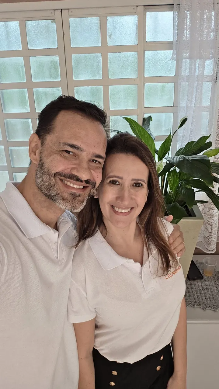Retrato com luz LEDWindow